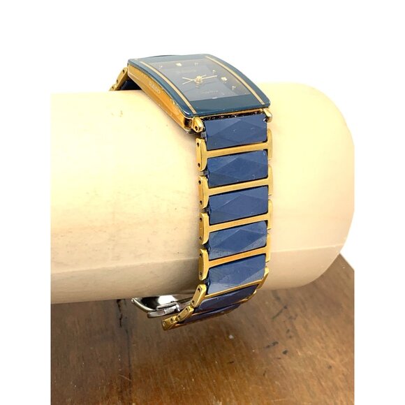 Rado Women's Watch 160.0282.3 Swiss Quartz Diamond Blue Ceramic Rose Gold Steel - Picture 11 of 13